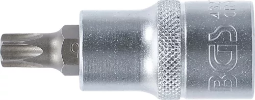 BGS technic Biztonsági Torx bitfej, 1/2", fúrt. T45, 53 mm hosszú (BGS 4327)