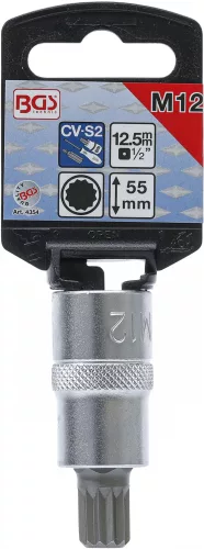 BGS technic Spline típusú bitfej 1/2" hossza: 53mm, M12 (BGS 4354)