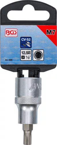 BGS technic Spline típusú bitfej 1/2" hossza: 53mm, M7 (BGS 4355)