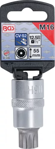 BGS technic XZN-típusú bitfej 1/2" fúrt, M16x58mm (BGS 4356)
