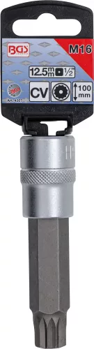 BGS technic XZN-típusú bitfej 1/2" fúrt, M16x100mm (BGS 4357)