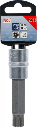 BGS technic XZN-típusú bitfej 1/2" fúrt, M16x100mm (BGS 4357)