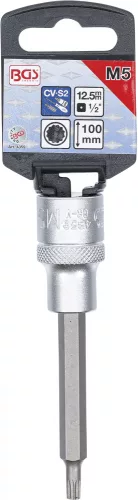 BGS technic Spline típusú bitfej, 1/2", hossza: 100mm, M5 (BGS 4359)