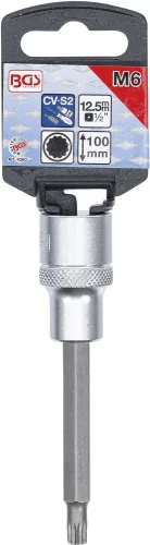 BGS technic Spline típusú bitfej 1/2" hossza: 100mm, M6 (BGS 4360)