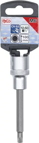 BGS technic Spline típusú bitfej 1/2" hossza: 100mm, M6 (BGS 4360)