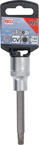 BGS technic Spline típusú bitfej, 1/2", hossza: 100mm, M8 (BGS 4361)