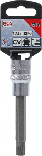 BGS technic Spline típusú bitfej, 1/2", hossza: 100mm, M10 (BGS 4362)