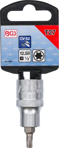 BGS technic Torx bitfej 1/2" nem fúrt, hossza: 53mm, T27 (BGS 4367)