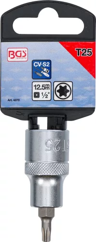 BGS technic Torx bitfej 1/2" nem fúrt, hossza: 53mm, T25 (BGS 4370)