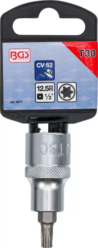 BGS technic Torx bitfej 1/2" nem fúrt, hossza: 53mm, T30 (BGS 4371)