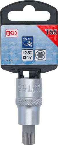 BGS technic Torx bitfej 1/2" nem fúrt, hossza: 53mm, T55 (BGS 4375)