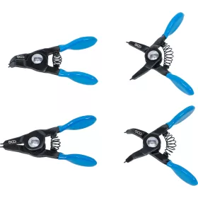   BGS technic Seegerfogó készlet kis biztosítógyűrűkhöz, 80 mm, 4 részes, külső és belső, egyenes és hajlított (BGS 444)