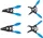 BGS technic Seegerfogó készlet kis biztosítógyűrűkhöz, 80 mm, 4 részes, külső és belső, egyenes és hajlított (BGS 444)