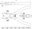 BGS technic Seeger gyűrű fogó Profi 165mm, belső (BGS 446)