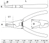 BGS technic Hajlított Seegerfogó külső biztosítógyűrűkhöz, 175 mm, Ø2,0 mm (BGS 447-1)