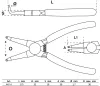 BGS technic Hajlított Seegerfogó belső biztosítógyűrűkhöz, 175 mm, Ø2,0 mm (BGS 447-4)