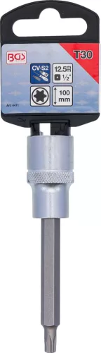 BGS technic Torx bitfej 1/2" nem fúrt, hossza: 100mm, T30 (BGS 4471)