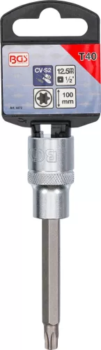 BGS technic Torx bitfej 1/2" nem fúrt, hossza: 100mm, T40 (BGS 4472)