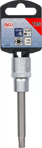 BGS technic Torx bitfej 1/2" nem fúrt, hossza: 100mm, T45 (BGS 4473)