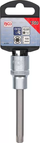BGS technic Torx bitfej 1/2" nem fúrt, hossza: 100mm, T50 (BGS 4474)