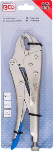 BGS technic Grippfogó / patentfogó gyorskioldó karral, 225 mm, nikkelezett (BGS 4490)