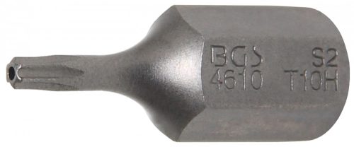 BGS technic Biztonsági Torx bit, fúrt T10 3/8" hossza: 30mm (BGS 4610)