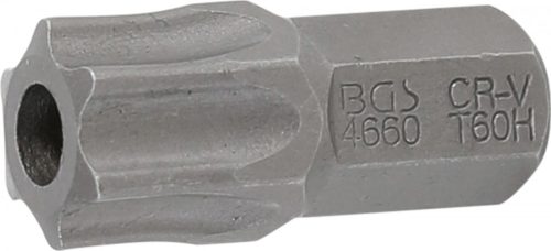 BGS technic Biztonsági Torx bit, fúrt T60 3/8" hossza: 30mm (BGS 4660)