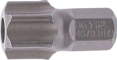 BGS technic Biztonsági Torx bit, fúrt T70 3/8" hossza: 30mm (BGS 4670)