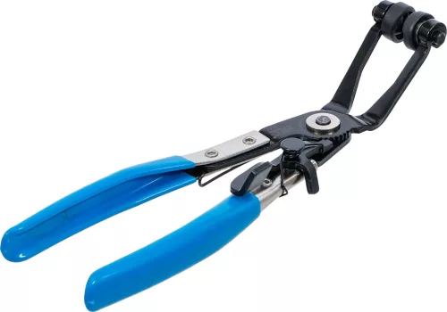 BGS technic Tömlőbilincs-fogó racsnis mechanikával, hajlított fejjel, 220 mm (BGS 477)