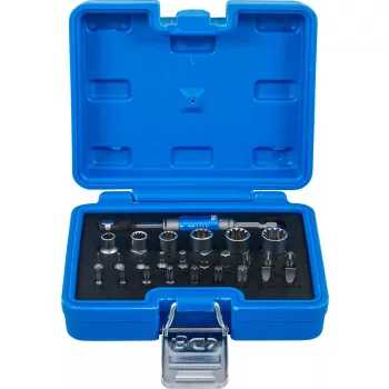   BGS technic Behajtófej- és dugókulcskészlet | külső hatszögletű behajtófej 6,3 mm (1/4") | 2-az-1-ben | 26 darabos (4812)