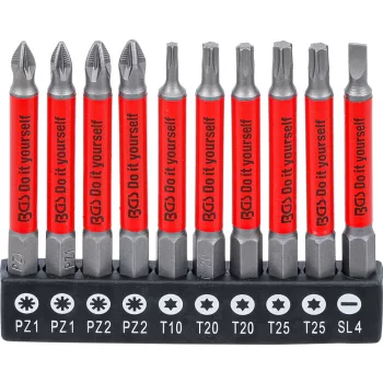   BGS DIY Csúszásmentes behajtófej készlet, mágneses, 70 mm, 10 darabos (4831)