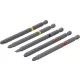 BGS DIY Behajtófej készlet | Külső hatszögletű behajtófej 6,3 mm (1/4") | Csillag PH, csillag PZ, lapos | 110 mm hosszú | 5 darabos (4832)
