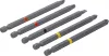 BGS DIY Behajtófej készlet | Külső hatszögletű behajtófej 6,3 mm (1/4") | Csillag PH, csillag PZ, lapos | 110 mm hosszú | 5 darabos (4832)