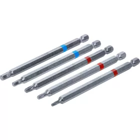   BGS DIY Behajtófej készlet | Külső hatszögletű behajtófej 6,3 mm (1/4") | Belső hatszögletű, T-profil (Torx) | 110 mm hosszú | 5 darabos (4836)