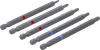 BGS DIY Behajtófej készlet | Külső hatszögletű behajtófej 6,3 mm (1/4") | Belső hatszögletű, T-profil (Torx) | 110 mm hosszú | 5 darabos (4836)