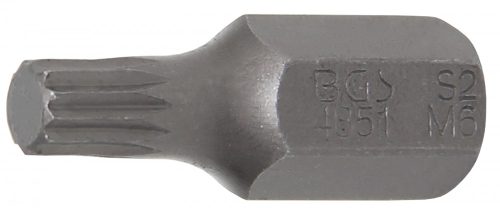 BGS technic Bordázott bitfej M6, 3/8" hossza: 30mm (BGS 4851)