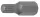 BGS technic Bordázott bitfej M8, 3/8" hossza: 30mm (BGS 4852)