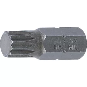   BGS technic Bordázott bitfej M10, 3/8" hossza: 30mm (BGS 4853)