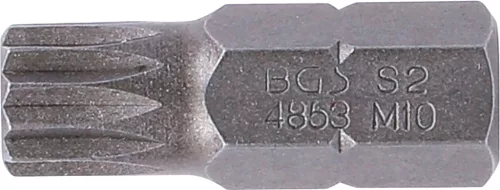 BGS technic Bordázott bitfej M10, 3/8" hossza: 30mm (BGS 4853)
