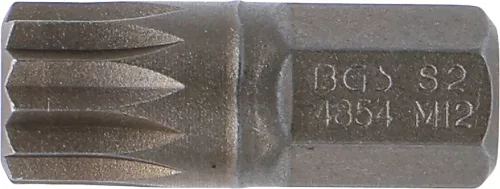 BGS technic Bordázott bitfej M12, 3/8" hossza: 30mm (BGS 4854)