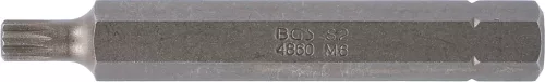 BGS technic Bordázott bitfej M6, 3/8" hossza: 75mm (BGS 4860)