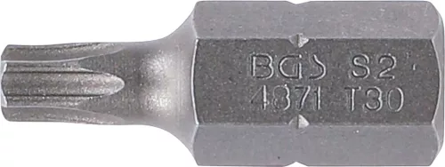 BGS technic Bitfej, nem fúrt T30 3/8" hossza: 30mm (BGS 4871)