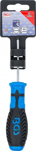 BGS technic Műhely lapos csavarhúzó, 3 x 60 mm (BGS 4928)