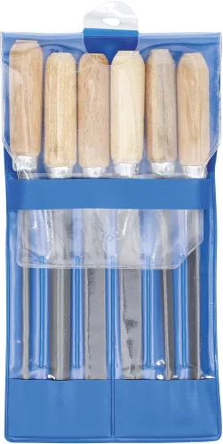 BGS DIY Kulcsreszelő- készlet | fanyéllel | 100 mm | 6 darabos (BGS 50204)