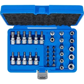   BGS technic Torx és E-Torx bit- és dugókulcsbetét készlet 3/8”, T10–T60 / E4–E20, 34 részes (BGS 5021)