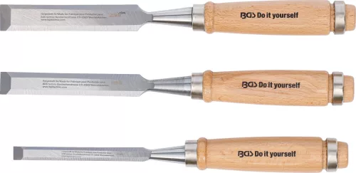 BGS DIY 3 részes véső készlet, 10 - 16 - 20mm, nagy igénybevételhez kialakítva (BGS 50240)