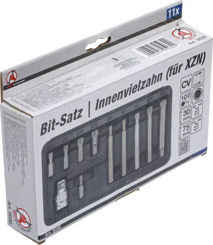 BGS DIY 11 részes Spline típusú bitfej készlet (BGS 5030)