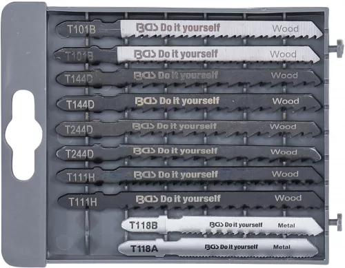 BGS DIY 10 részes dekopír fűrészlap készlet (BGS 50355)