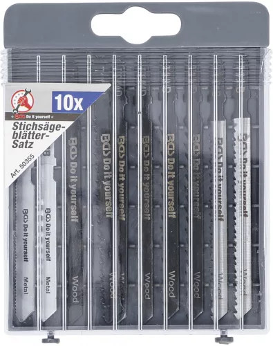 BGS DIY 10 részes dekopír fűrészlap készlet (BGS 50355)