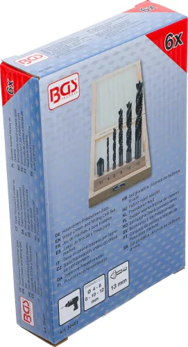 BGS technic 6 részes fafúró és süllyesztő készlet, 4-12 mm (BGS 50401)
